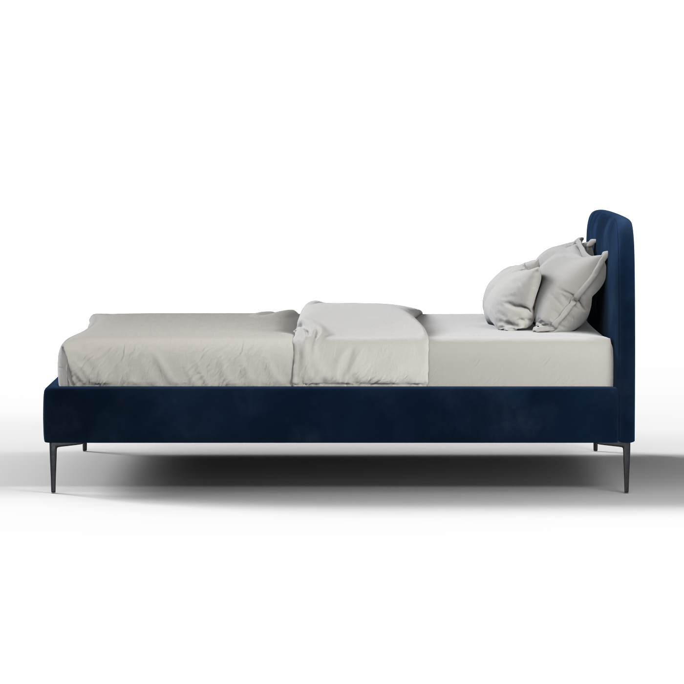 Anna Upholstered Bed with Vertical Headboard Detailing