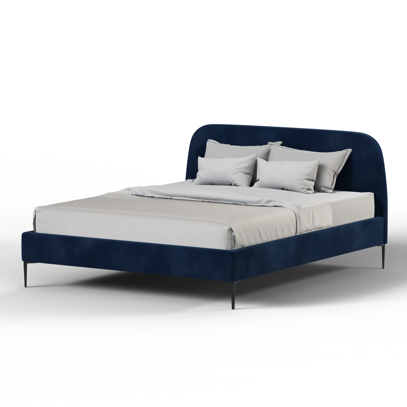 Anna Upholstered Bed with Vertical Headboard Detailing