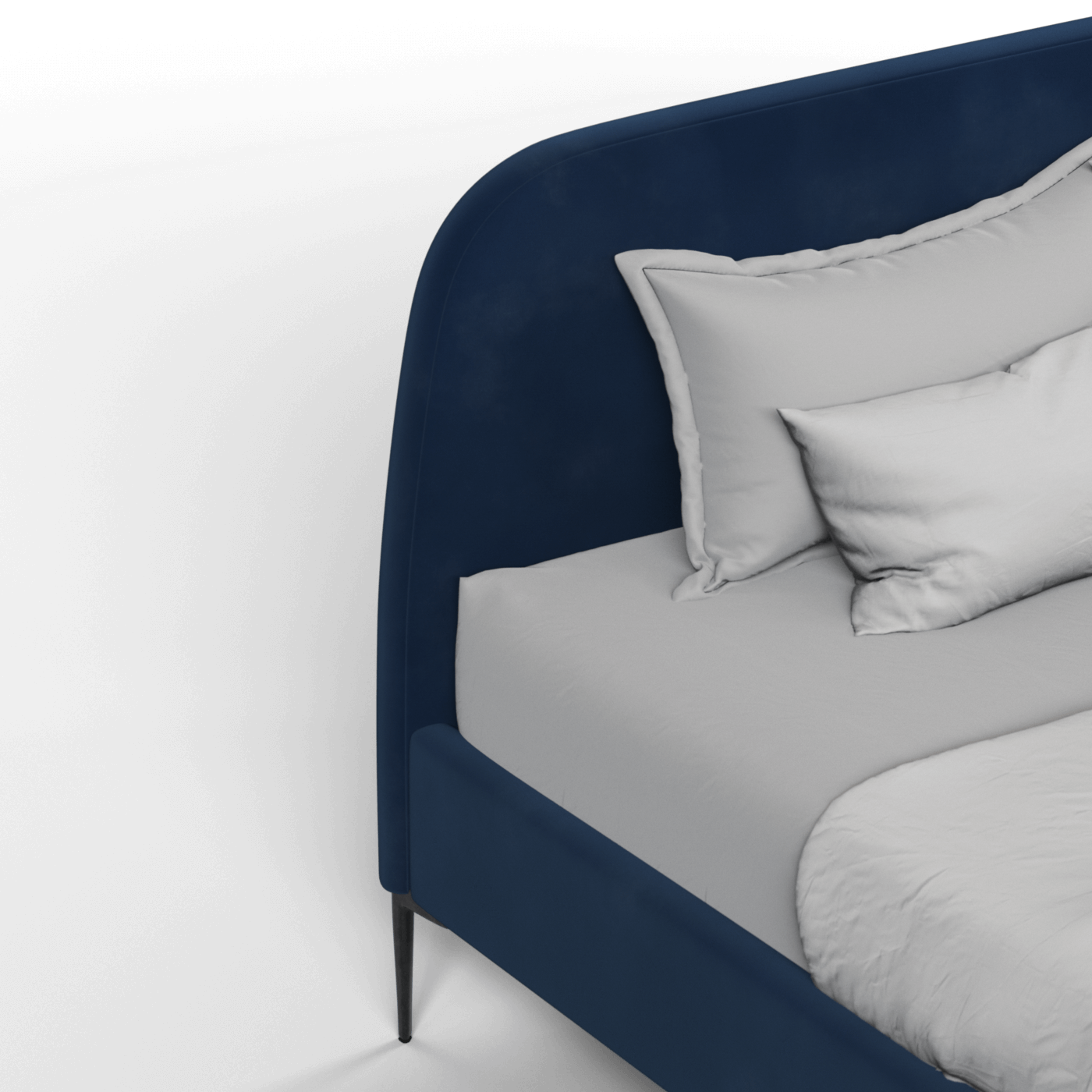 Anna Upholstered Bed with Vertical Headboard Detailing