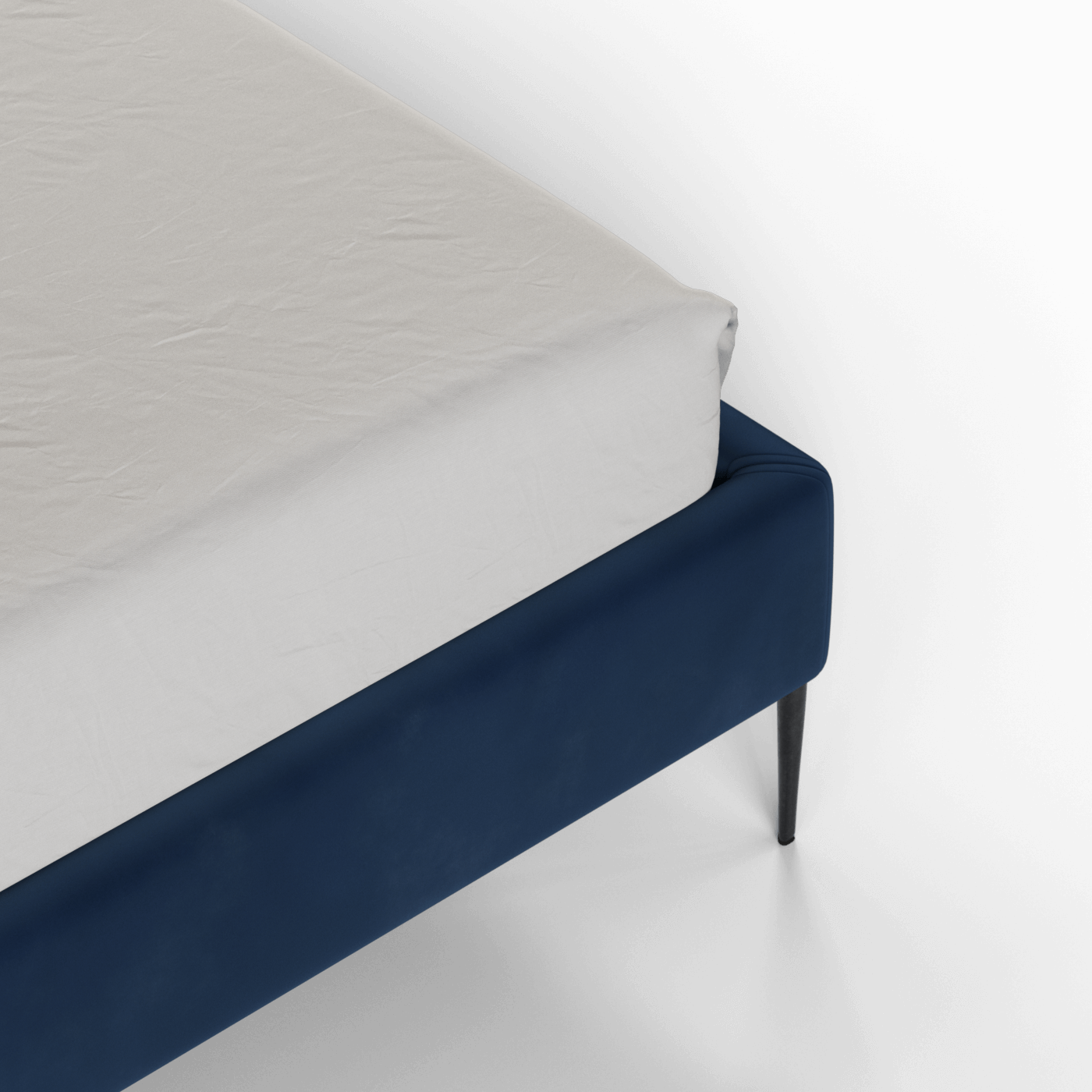 Anna Upholstered Bed with Vertical Headboard Detailing