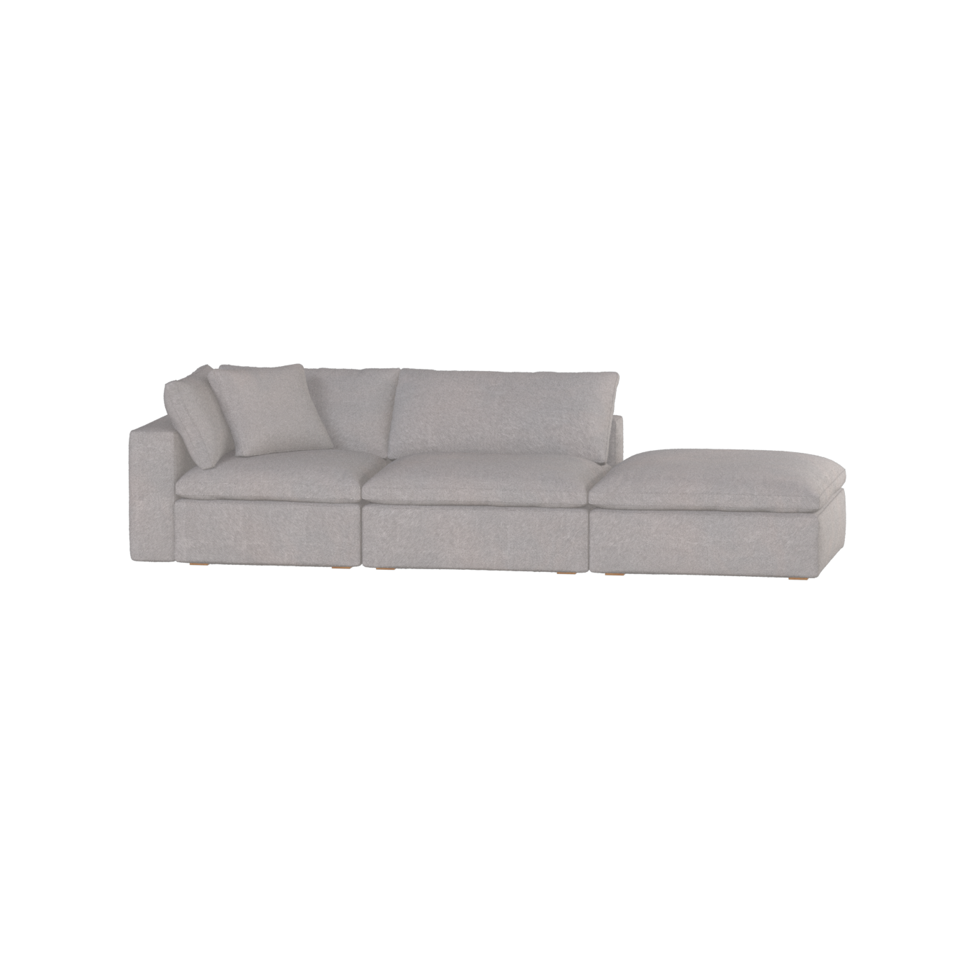 Ari modular corner Sofa with pouffe - Wide fabric range
