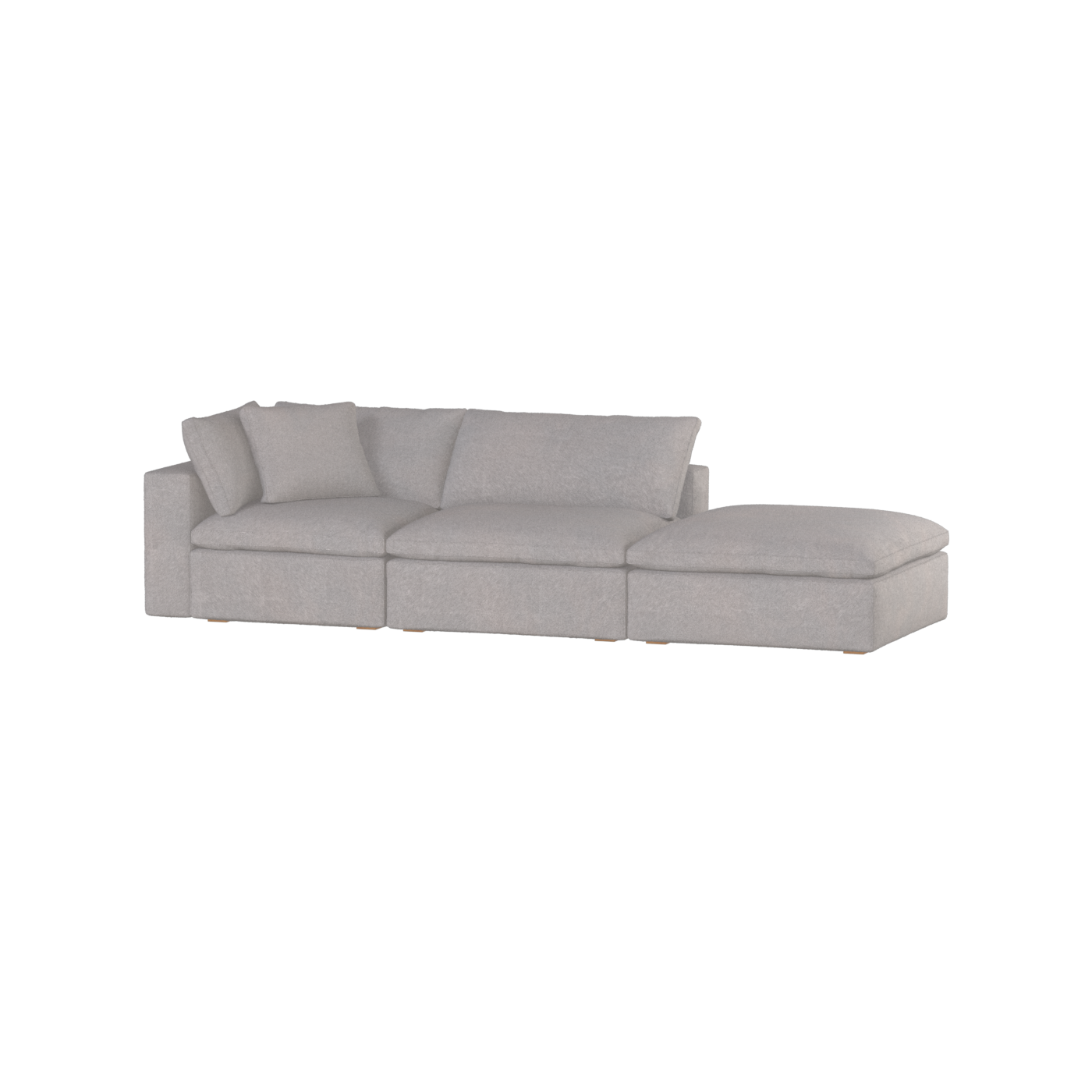 Ari modular corner Sofa with pouffe - Wide fabric range