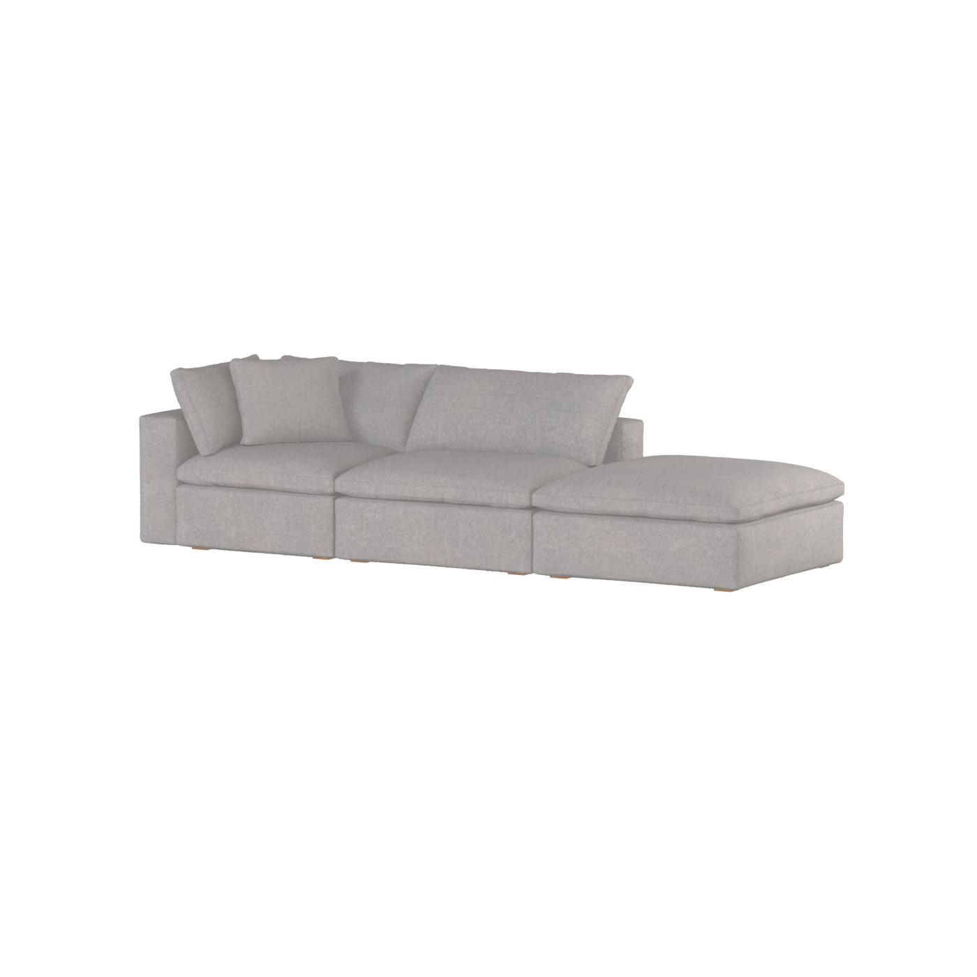Ari modular corner Sofa with pouffe - Wide fabric range
