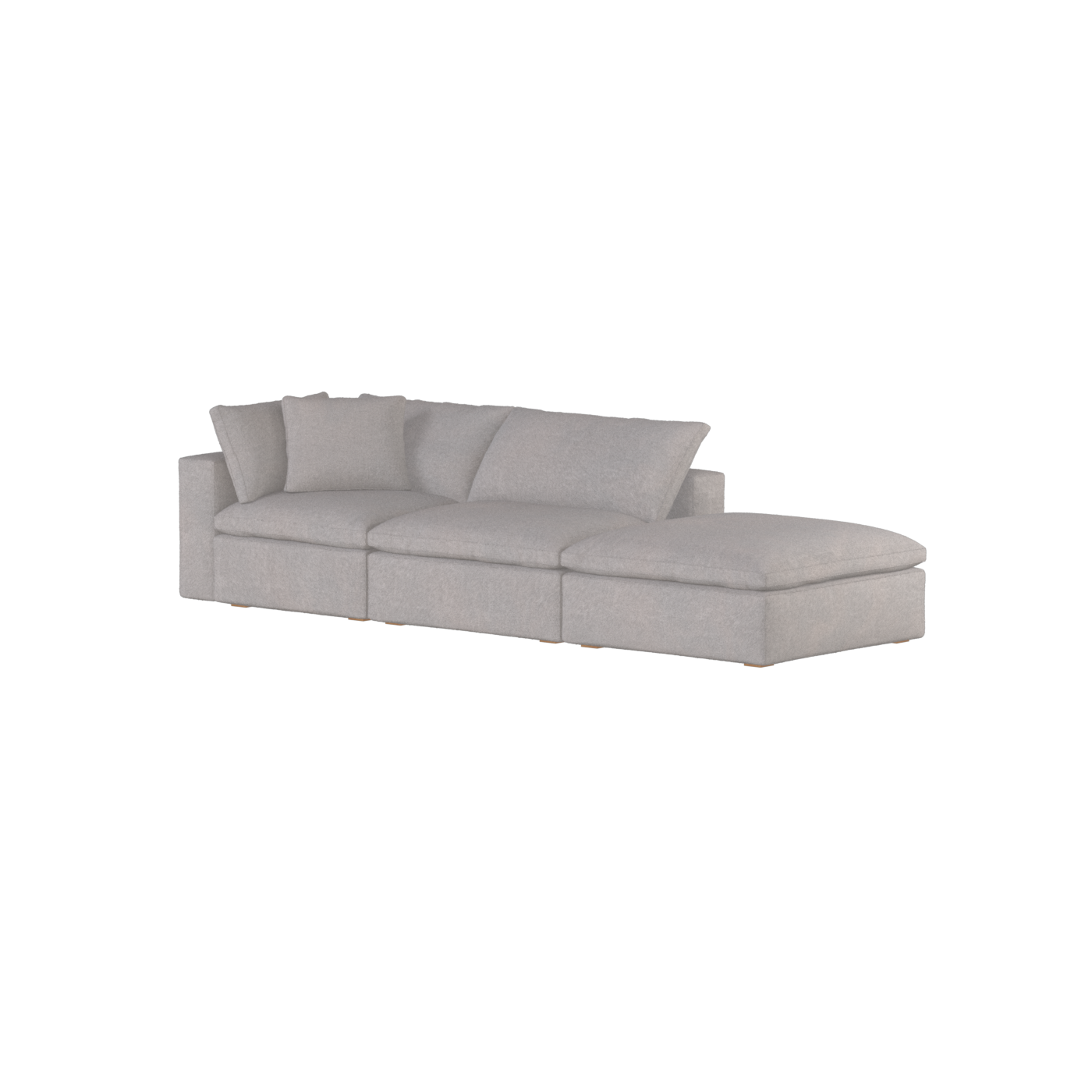 Ari modular corner Sofa with pouffe - Wide fabric range