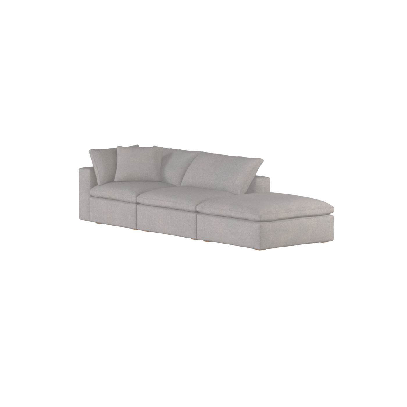 Ari modular corner Sofa with pouffe - Wide fabric range