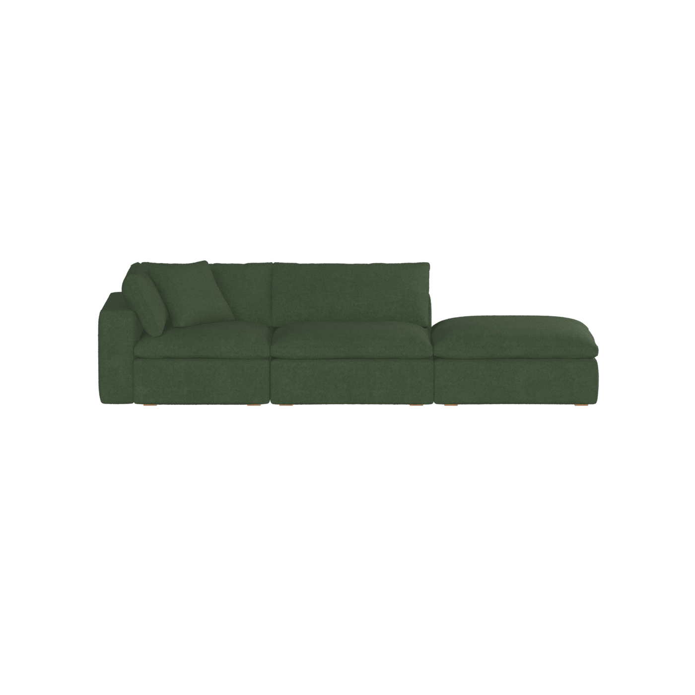 Canapé d'angle modulable Ari avec pouf - Large choix de tissus