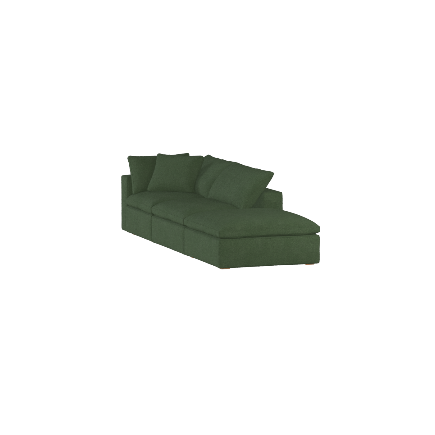 Canapé d'angle modulable Ari avec pouf - Large choix de tissus