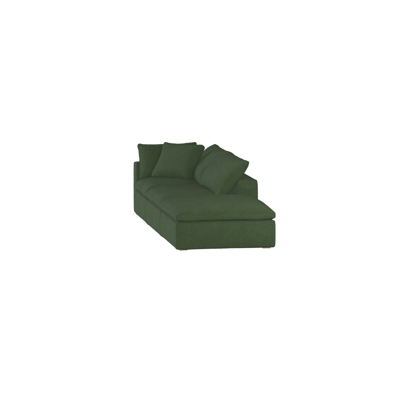 Canapé d'angle modulable Ari avec pouf - Large choix de tissus