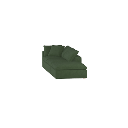 Canapé d'angle modulable Ari avec pouf - Large choix de tissus