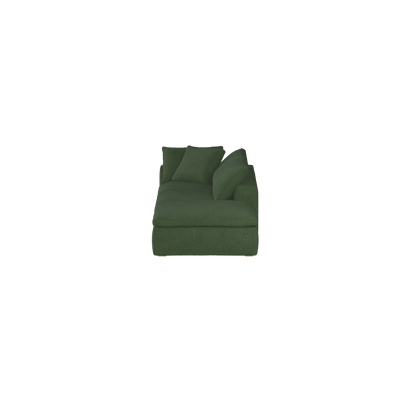 Canapé d'angle modulable Ari avec pouf - Large choix de tissus