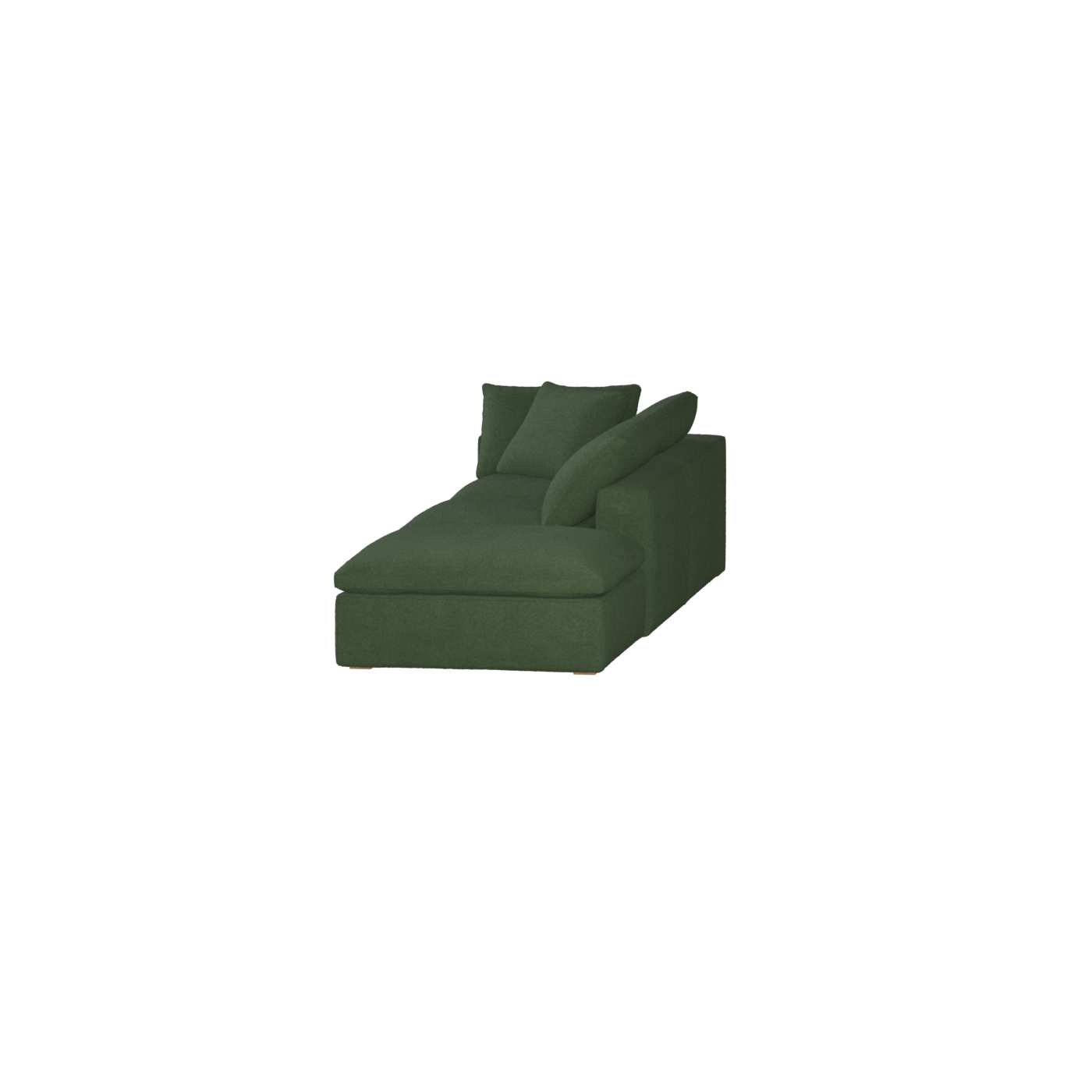 Canapé d'angle modulable Ari avec pouf - Large choix de tissus