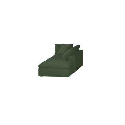 Canapé d'angle modulable Ari avec pouf - Large choix de tissus