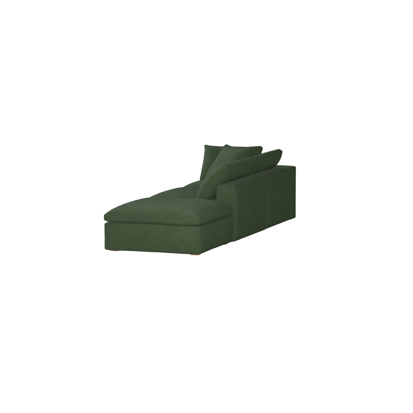 Canapé d'angle modulable Ari avec pouf - Large choix de tissus