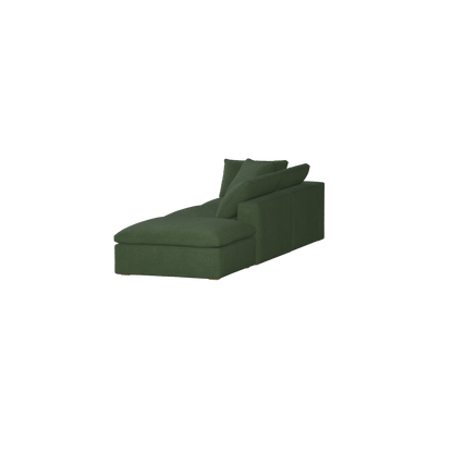 Canapé d'angle modulable Ari avec pouf - Large choix de tissus
