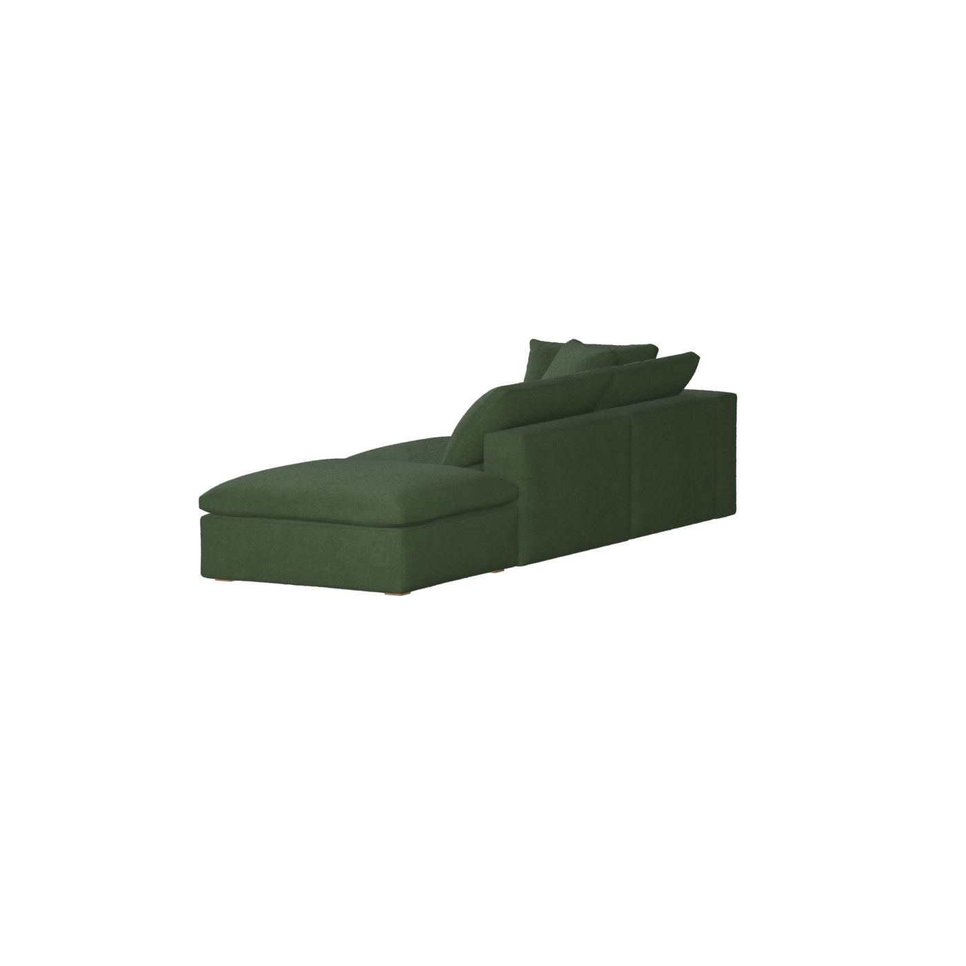 Canapé d'angle modulable Ari avec pouf - Large choix de tissus