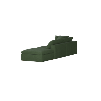 Canapé d'angle modulable Ari avec pouf - Large choix de tissus