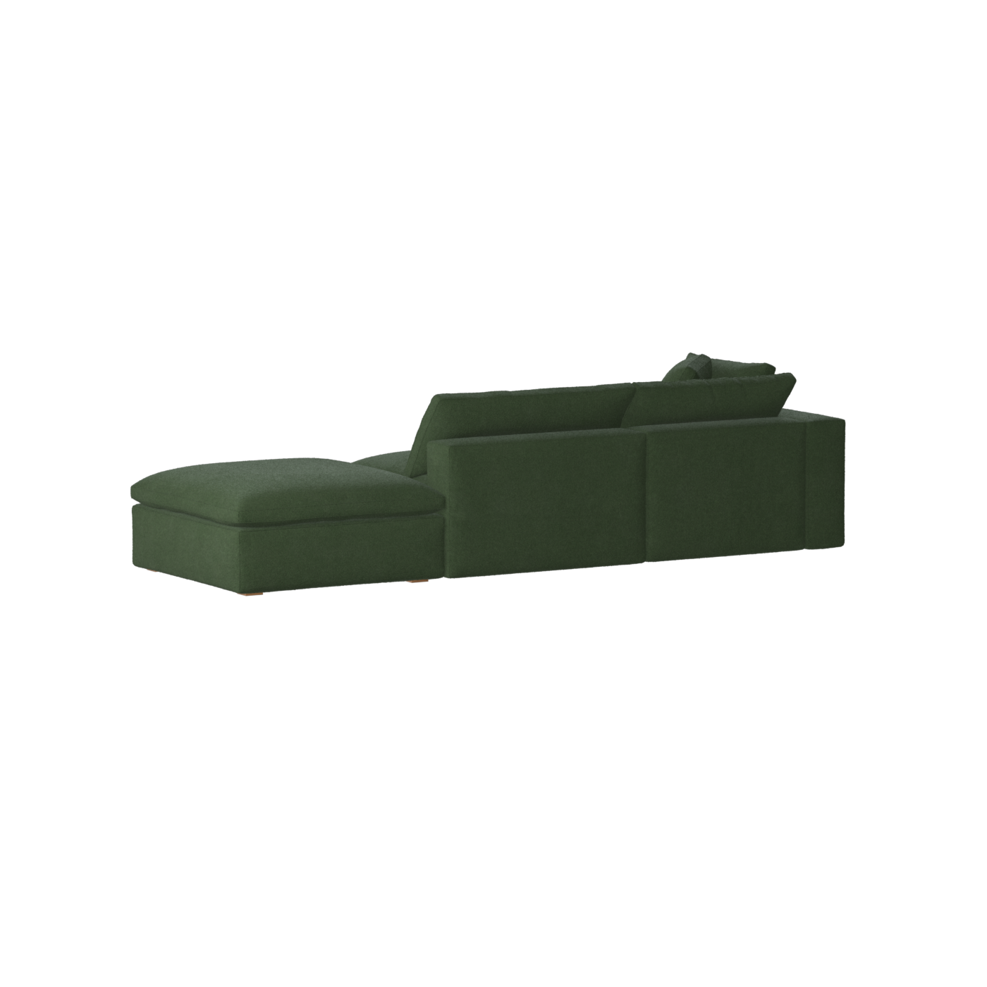 Canapé d'angle modulable Ari avec pouf - Large choix de tissus