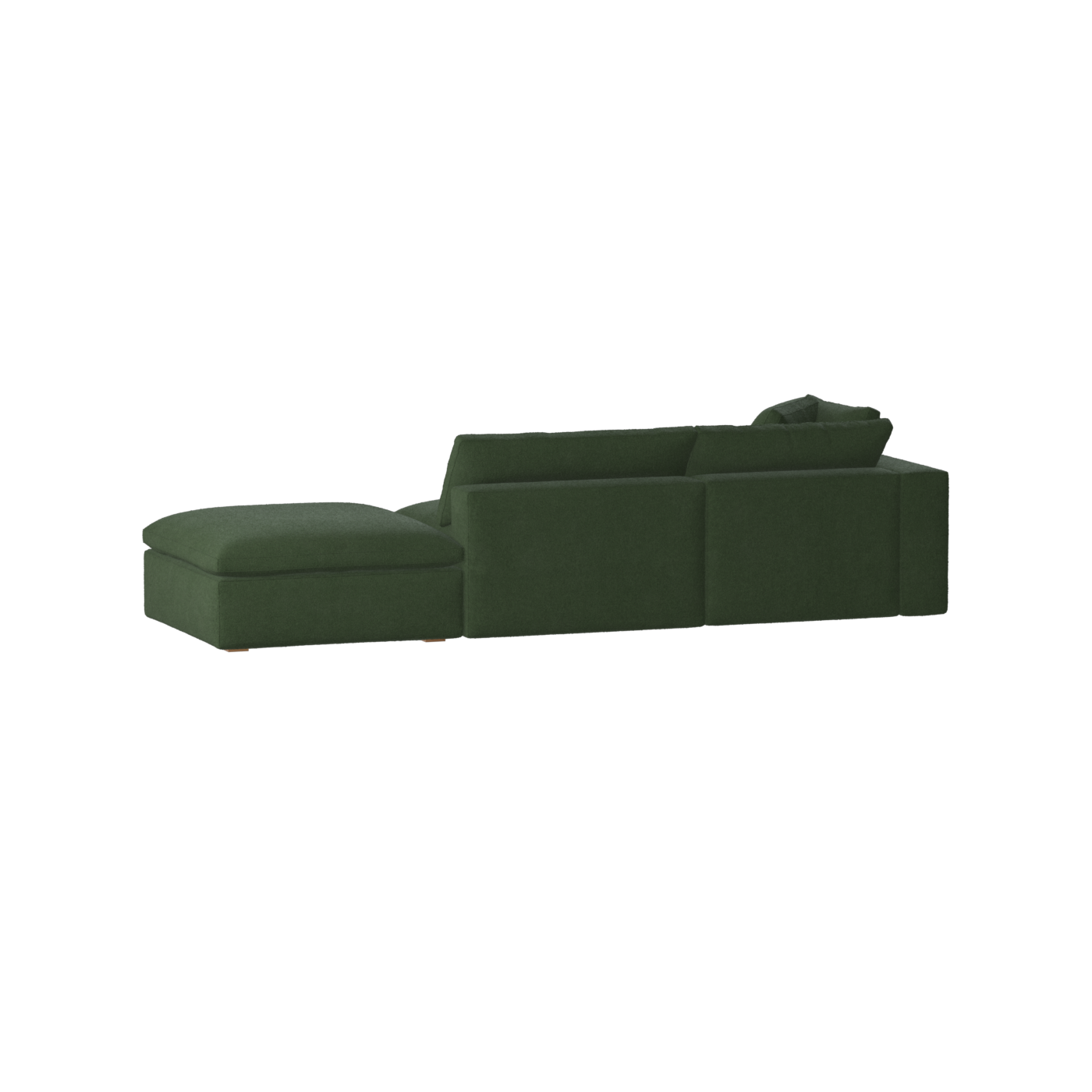 Canapé d'angle modulable Ari avec pouf - Large choix de tissus