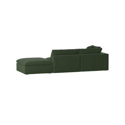 Canapé d'angle modulable Ari avec pouf - Large choix de tissus