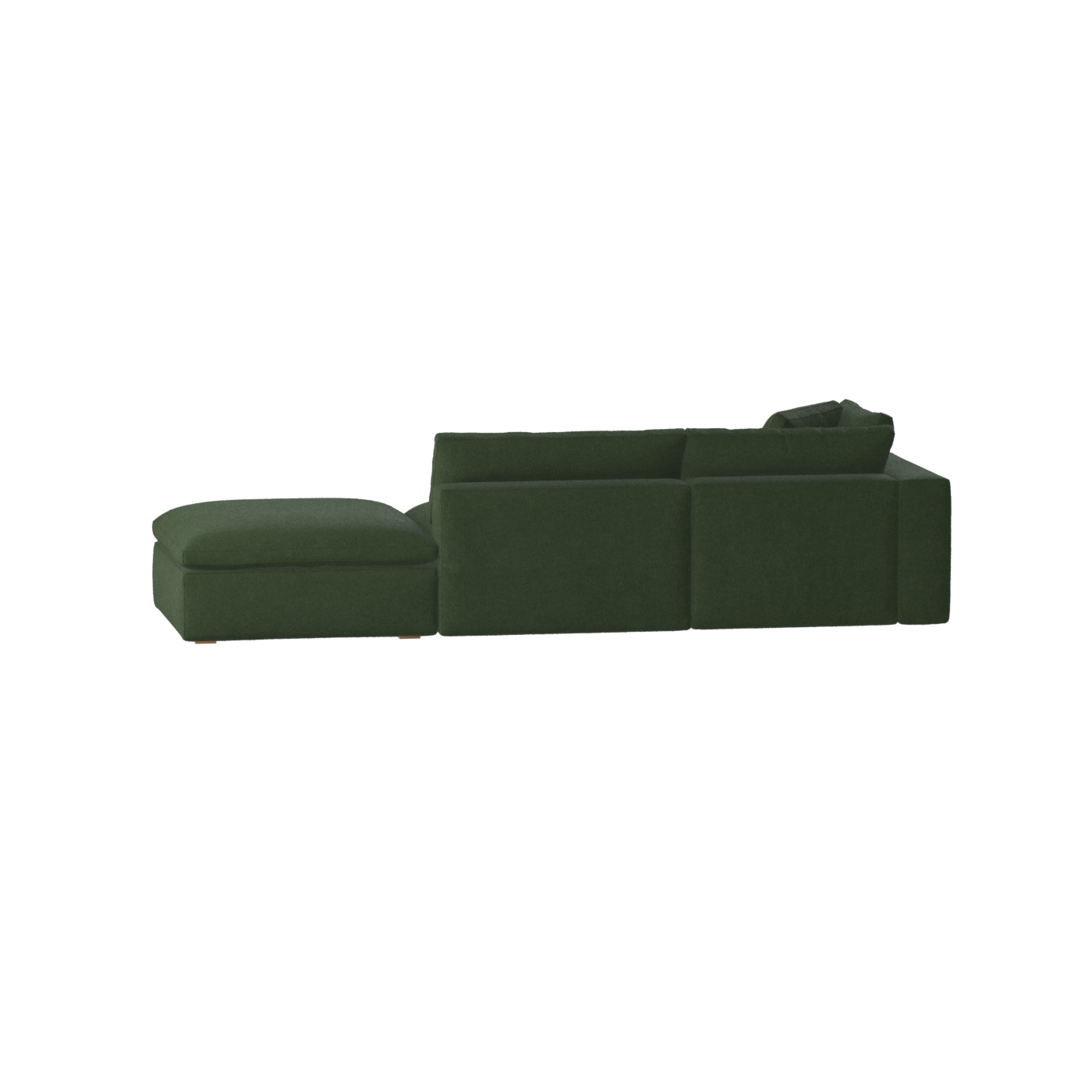 Canapé d'angle modulable Ari avec pouf - Large choix de tissus