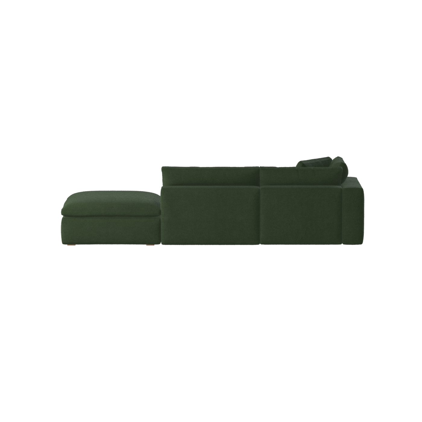 Canapé d'angle modulable Ari avec pouf - Large choix de tissus