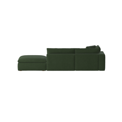 Canapé d'angle modulable Ari avec pouf - Large choix de tissus