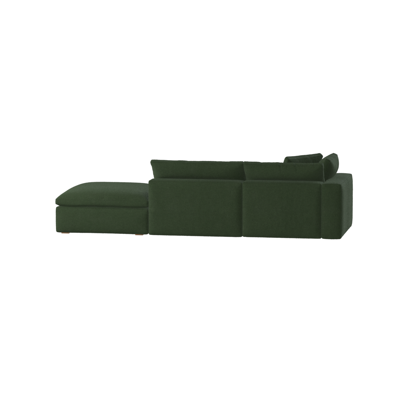 Canapé d'angle modulable Ari avec pouf - Large choix de tissus