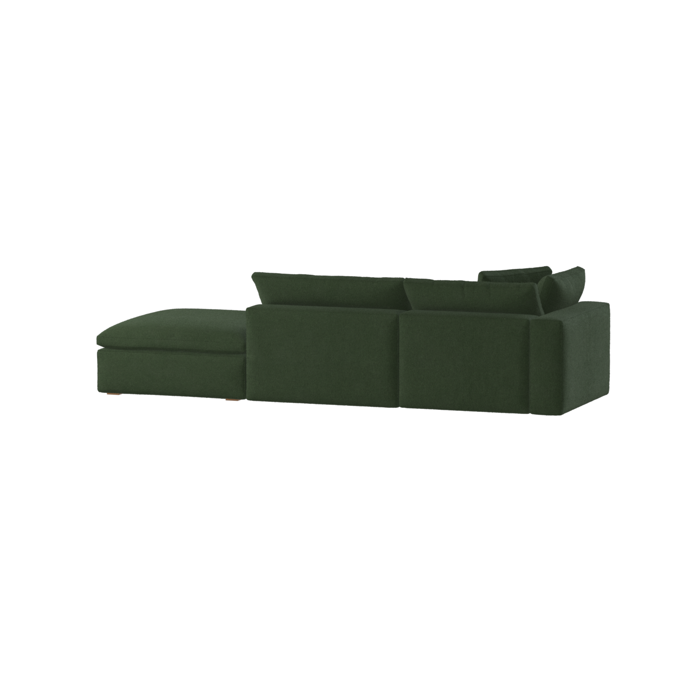 Canapé d'angle modulable Ari avec pouf - Large choix de tissus