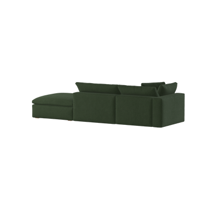 Canapé d'angle modulable Ari avec pouf - Large choix de tissus