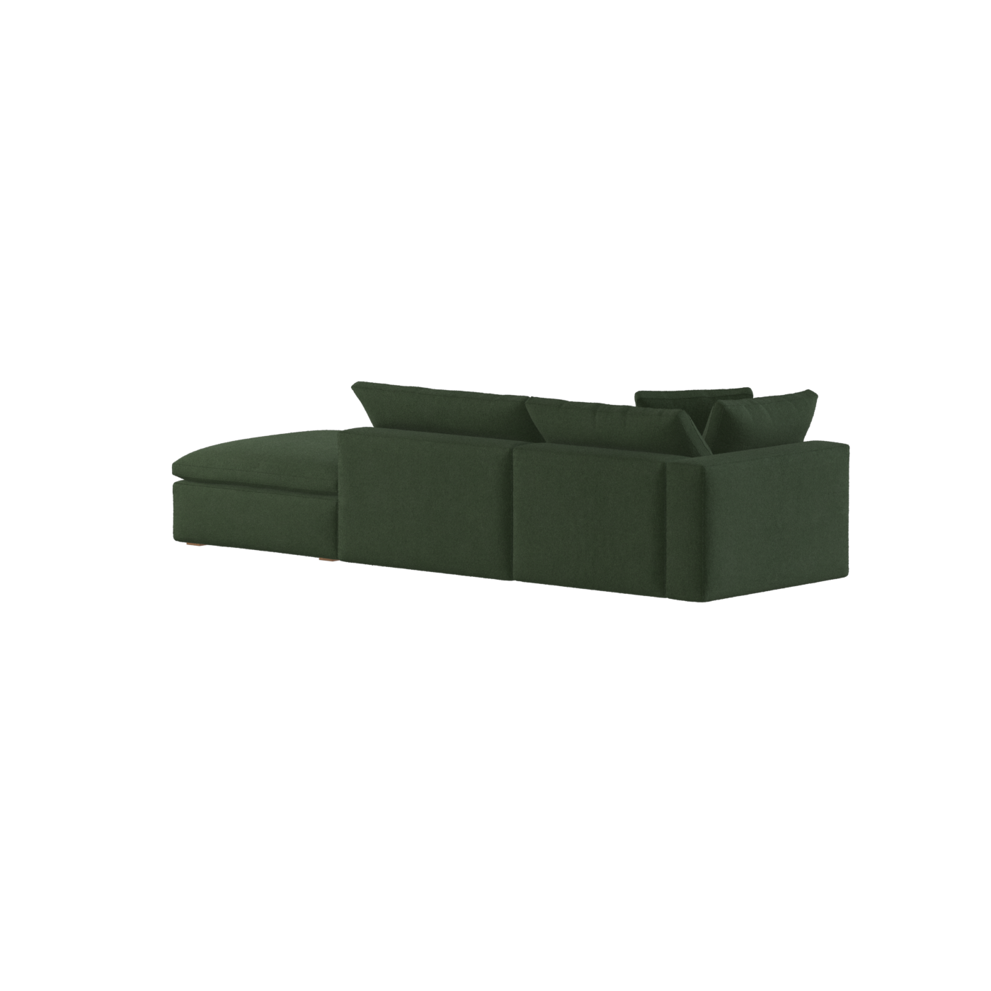 Canapé d'angle modulable Ari avec pouf - Large choix de tissus