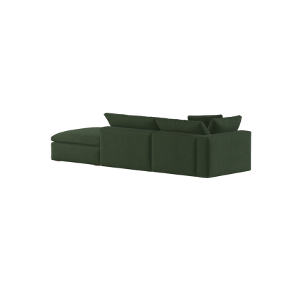 Canapé d'angle modulable Ari avec pouf - Large choix de tissus