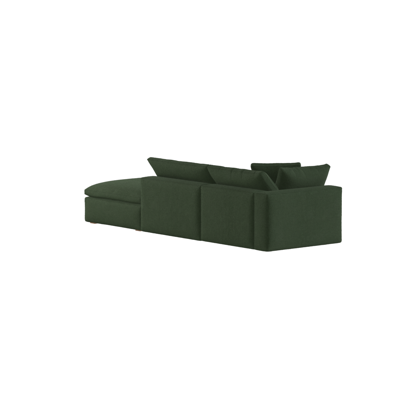 Canapé d'angle modulable Ari avec pouf - Large choix de tissus
