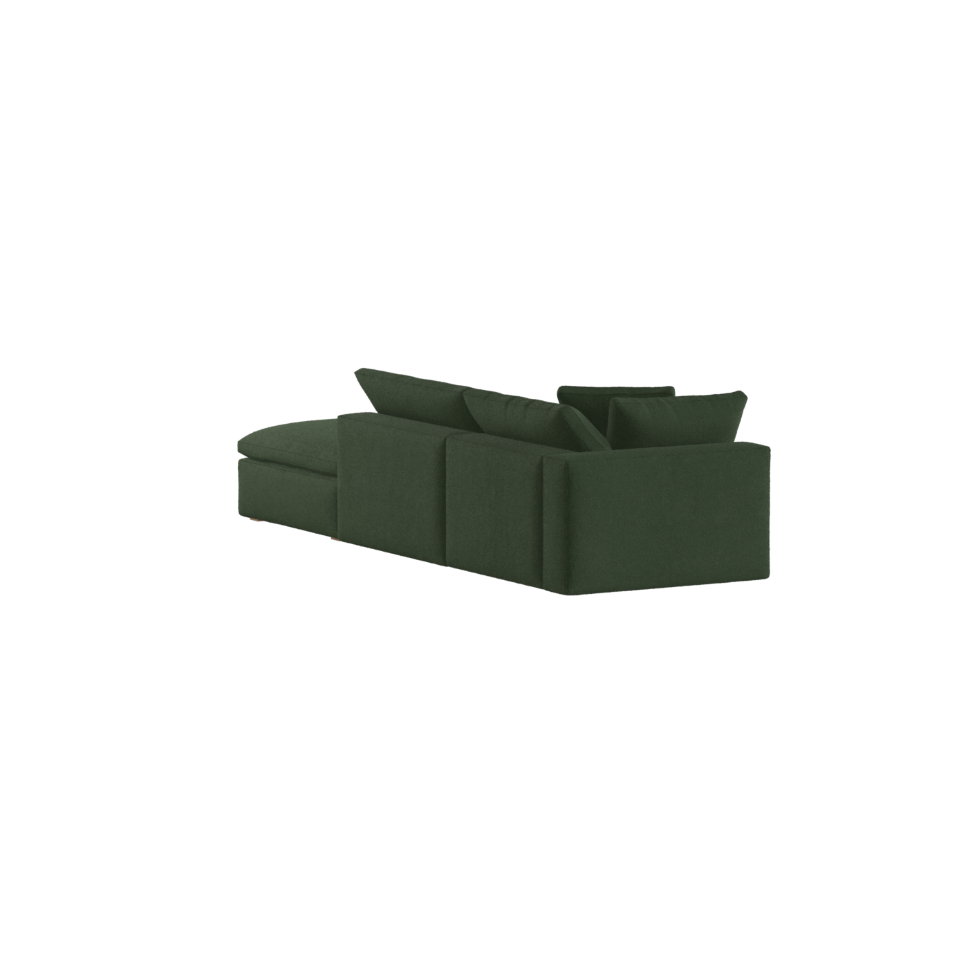 Canapé d'angle modulable Ari avec pouf - Large choix de tissus