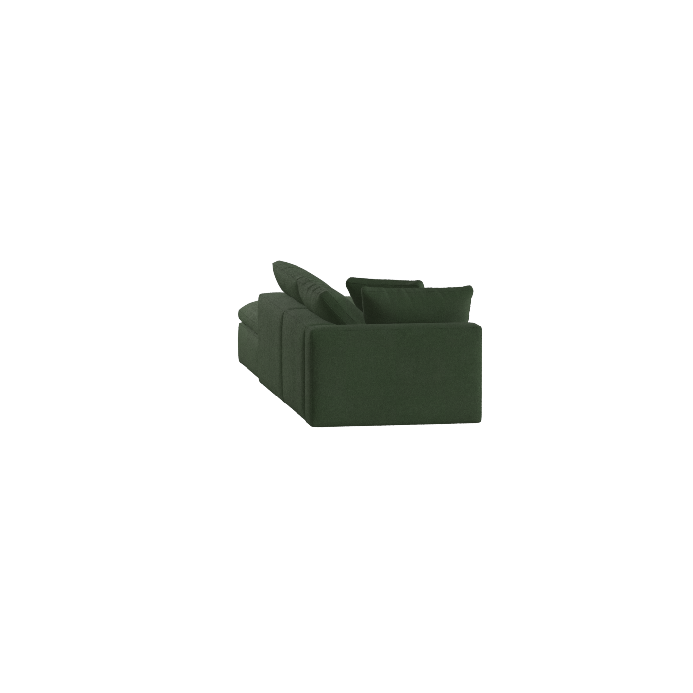 Canapé d'angle modulable Ari avec pouf - Large choix de tissus