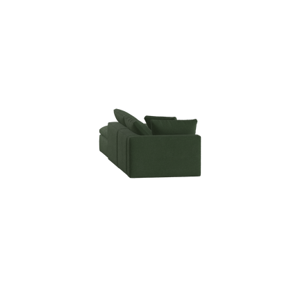 Canapé d'angle modulable Ari avec pouf - Large choix de tissus