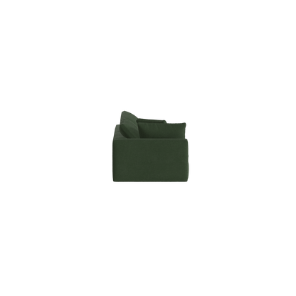Canapé d'angle modulable Ari avec pouf - Large choix de tissus