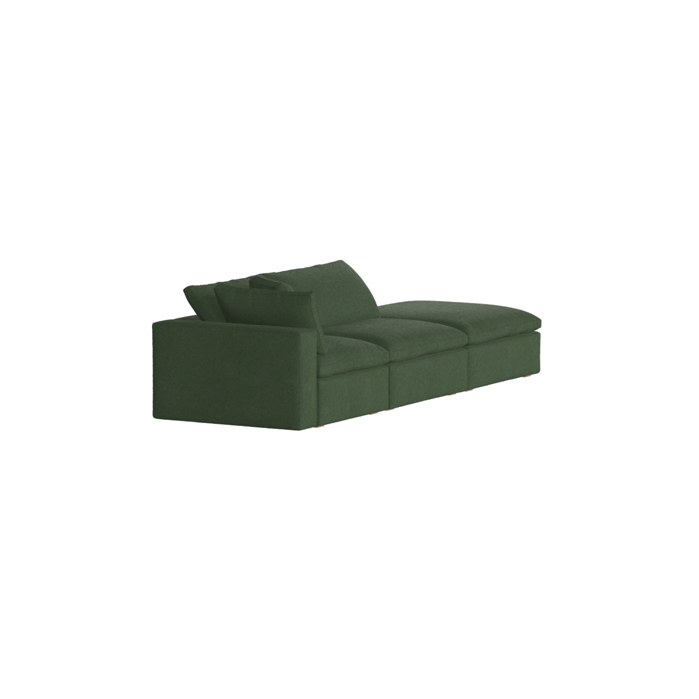 Canapé d'angle modulable Ari avec pouf - Large choix de tissus