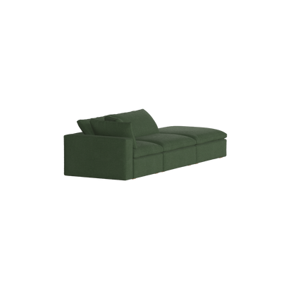 Canapé d'angle modulable Ari avec pouf - Large choix de tissus