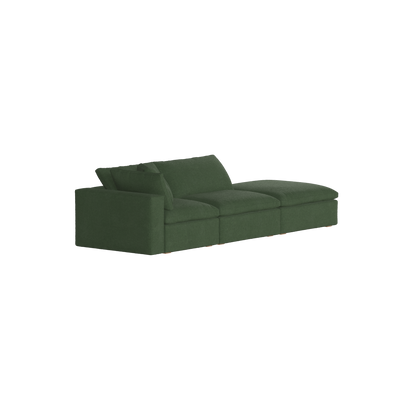 Canapé d'angle modulable Ari avec pouf - Large choix de tissus