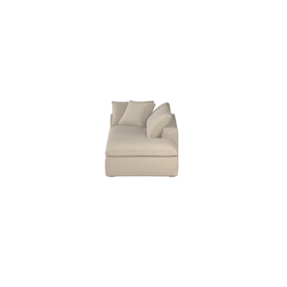 Canapé d'angle modulable Ari avec pouf - Large choix de tissus
