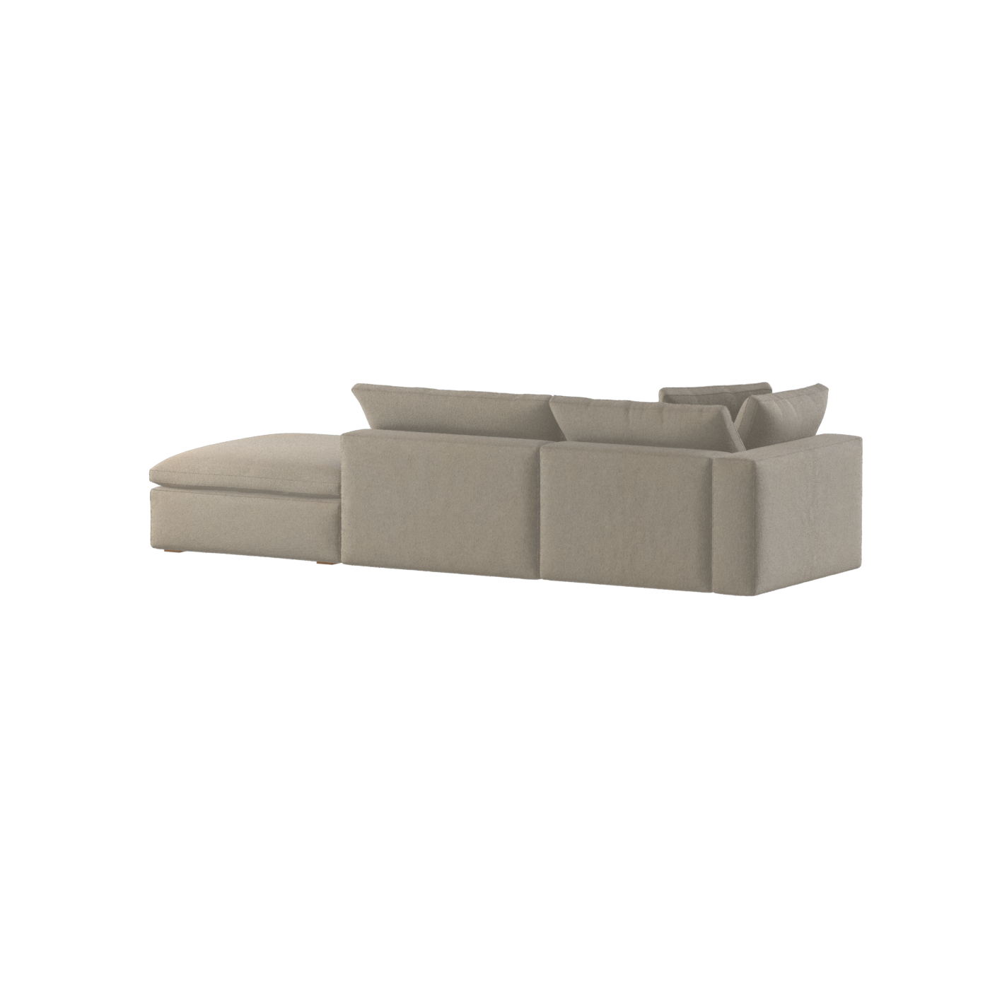 Canapé d'angle modulable Ari avec pouf - Large choix de tissus