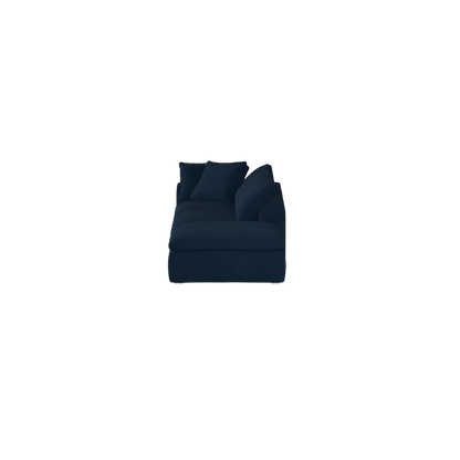 Canapé d'angle modulable Ari avec pouf - Large choix de tissus