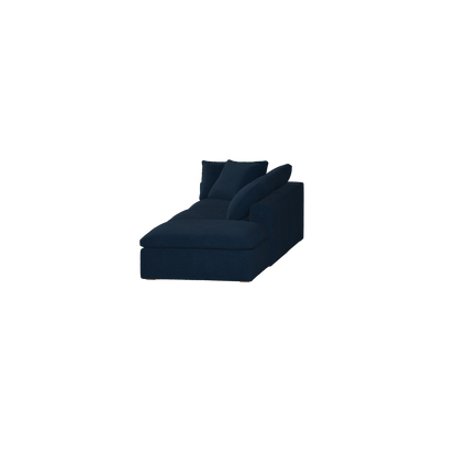 Canapé d'angle modulable Ari avec pouf - Large choix de tissus