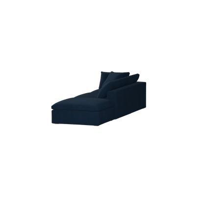 Canapé d'angle modulable Ari avec pouf - Large choix de tissus