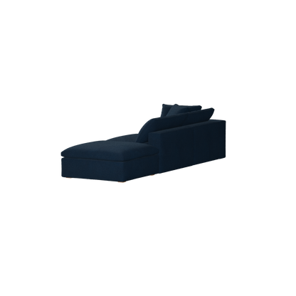 Canapé d'angle modulable Ari avec pouf - Large choix de tissus