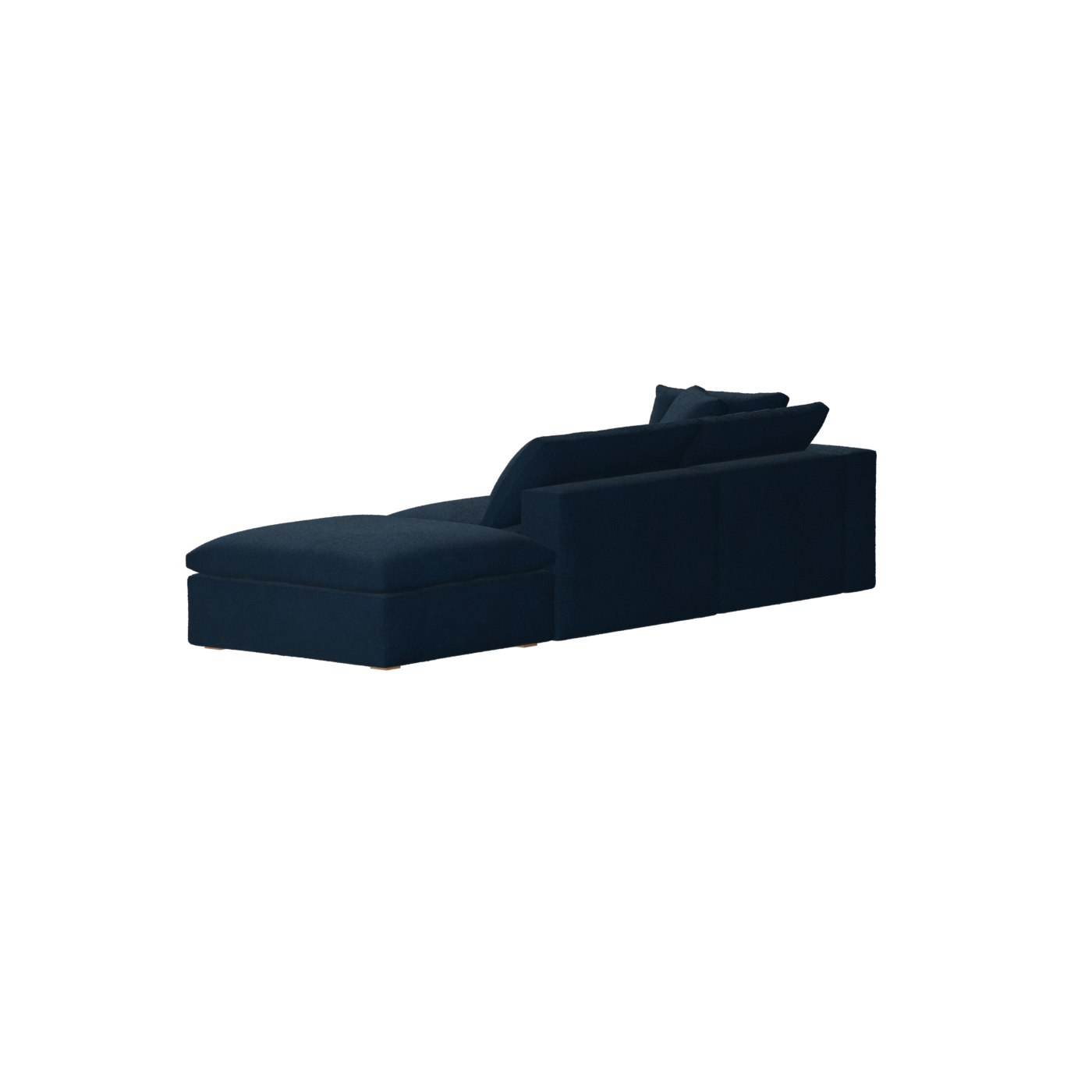 Canapé d'angle modulable Ari avec pouf - Large choix de tissus