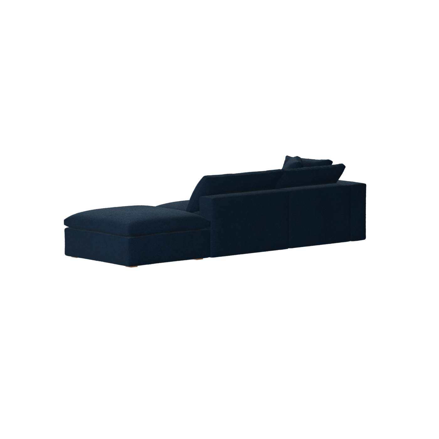Canapé d'angle modulable Ari avec pouf - Large choix de tissus