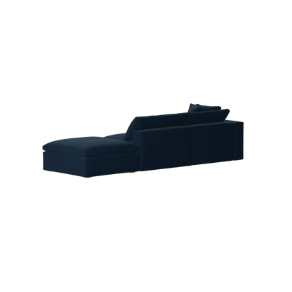 Canapé d'angle modulable Ari avec pouf - Large choix de tissus