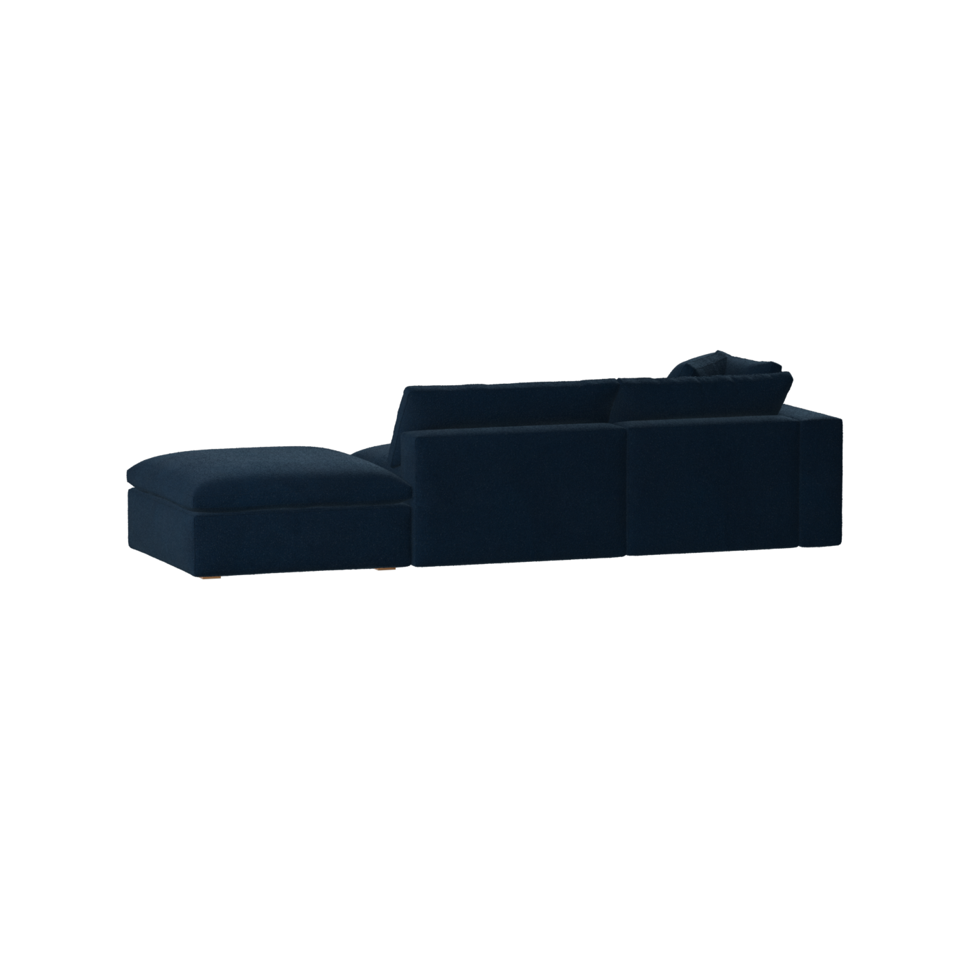 Canapé d'angle modulable Ari avec pouf - Large choix de tissus