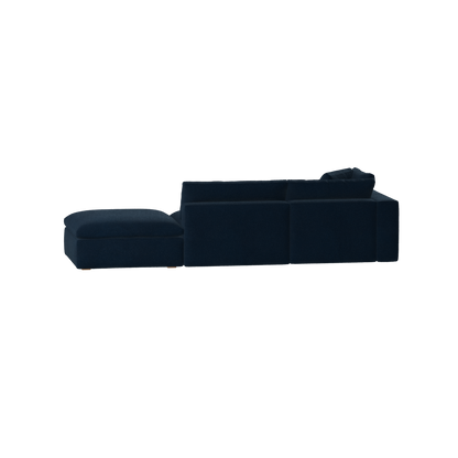 Canapé d'angle modulable Ari avec pouf - Large choix de tissus